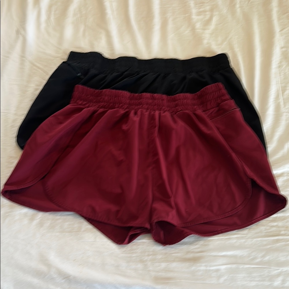 Women's Black and Red Shorts